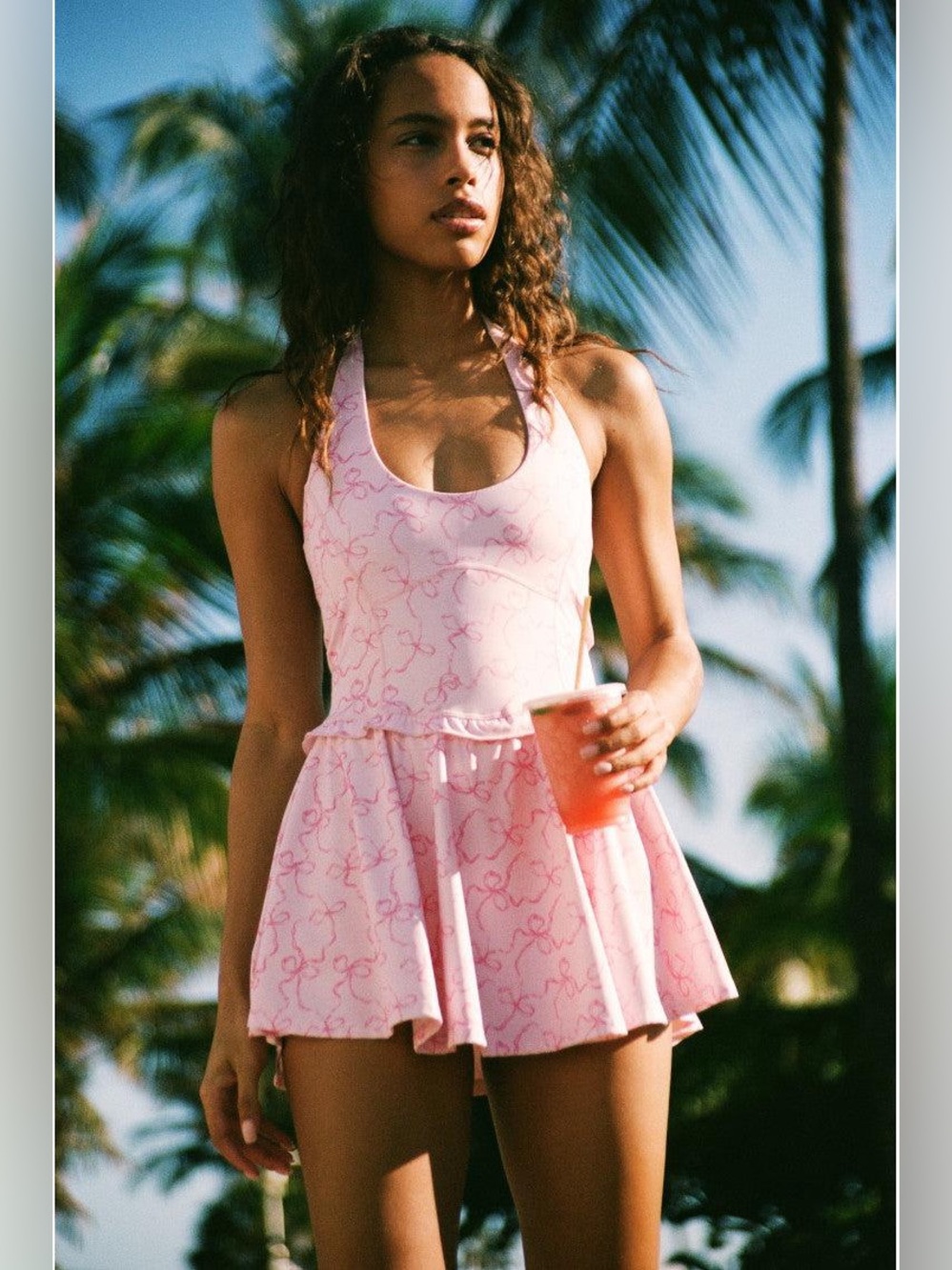 Love shack Fancy Tierney Bow Print Active Dress